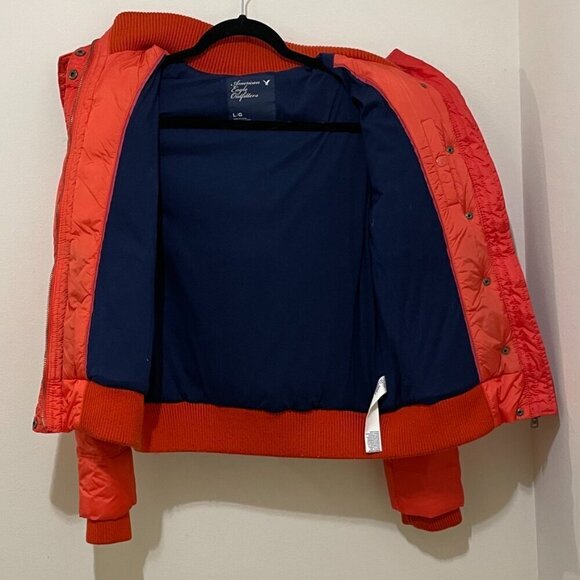 Women's American Eagle Puffer Coat, Size Large - Picture 9 of 16